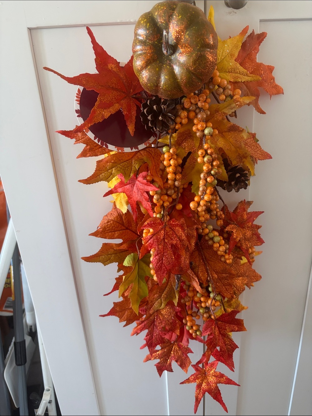 Autumn Harvest Orange Fall Hanging Swag - Seasonal Home Holiday Decor22’long 10’ - Picture 2 of 6